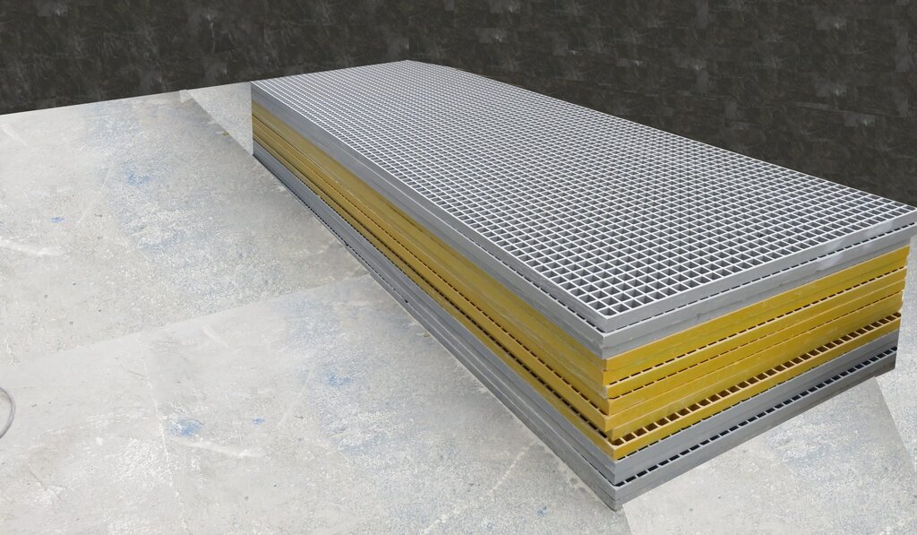 Solid FRP composite grating flooring