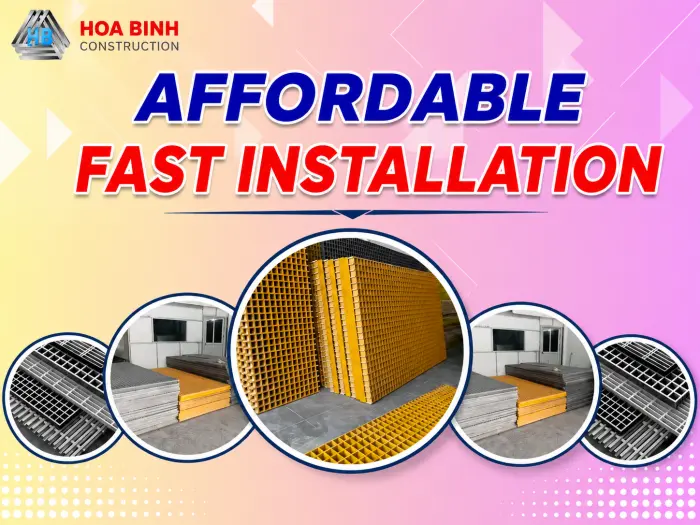 Fast and cost‑effective grating flooring installation